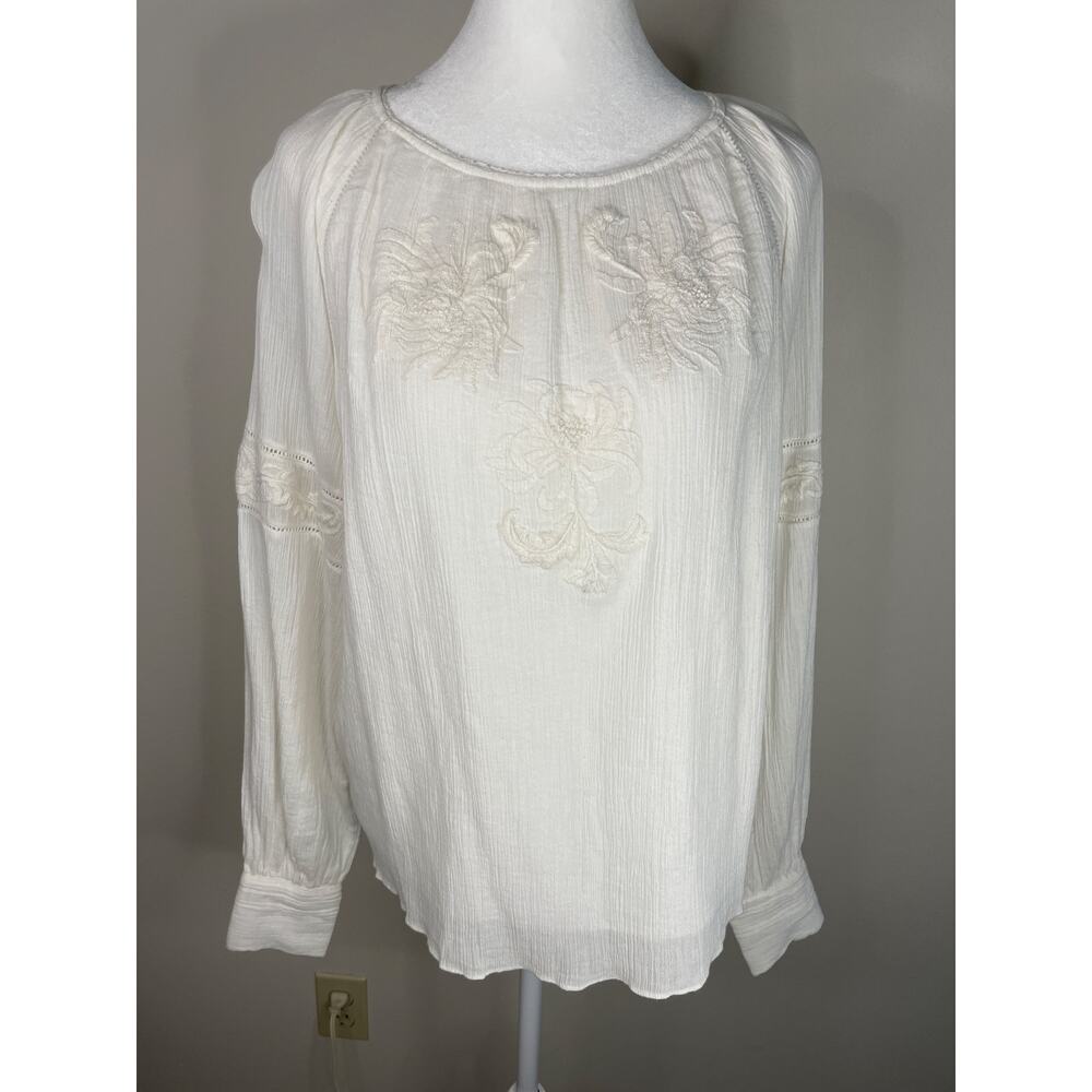JOIE MITNEY APPLIQUÉ BLOUSE TOP Size S